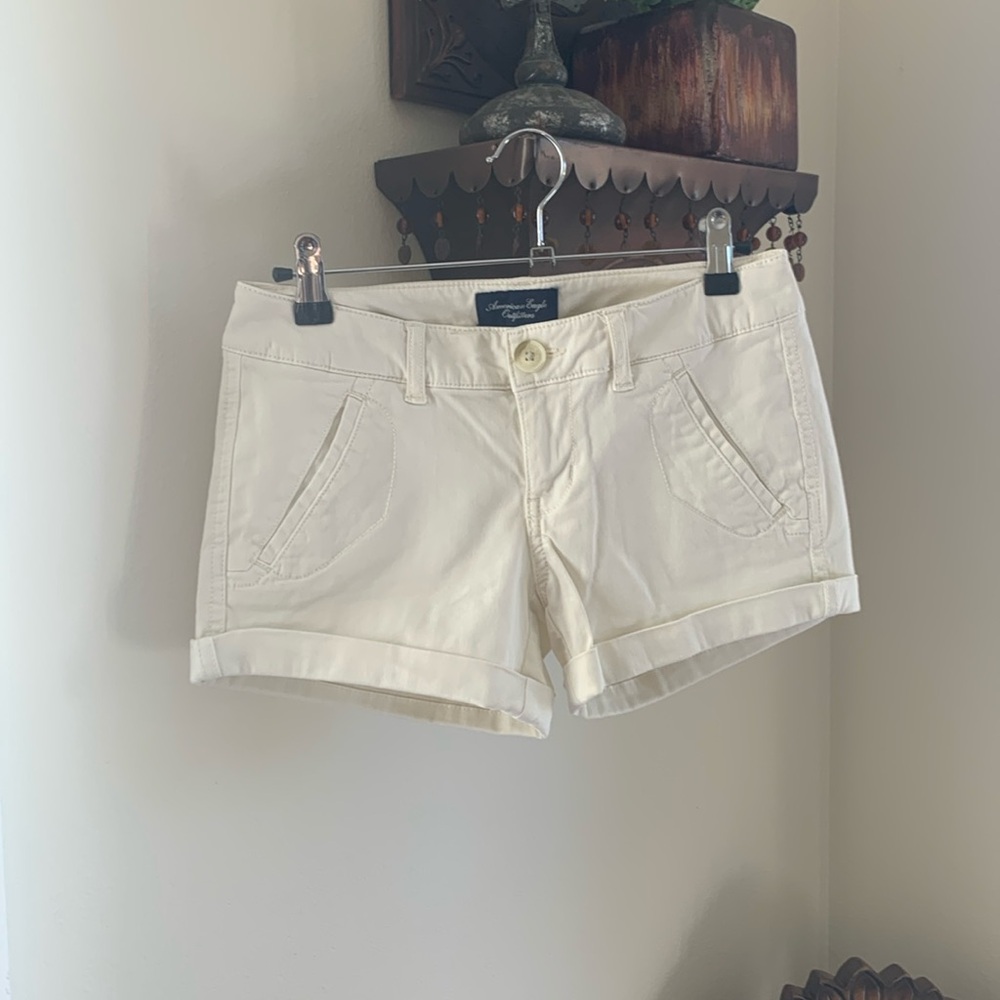 AMERICAN EAGLE WOMENS STRETCH‎ DENIM CUFFED HEM SIZE 00